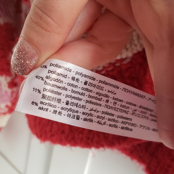 Zara Jacquard Knit Pink and Red Chunky Sweater - size small - Picture 12 of 15